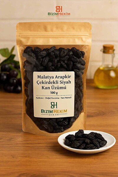 BİZİMHEKİM ŞİFA EVİ Malatya Arapgir Çekirdekli Kan Üzümü 500 Gr %100 Doğal