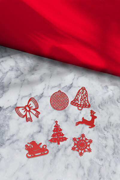 Flipped Christmas Pine Tree Ornament Red Color Tree Ornament Decor