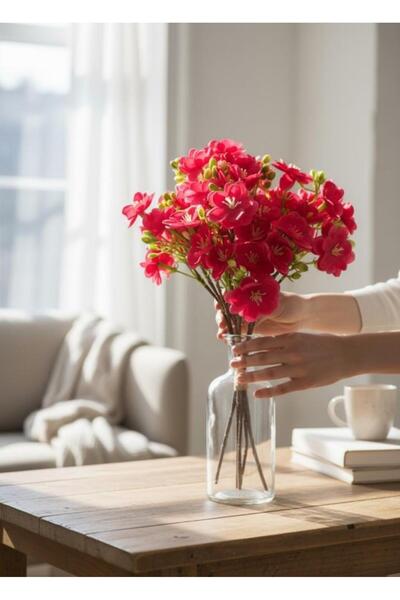 Nettenevime Artificial Flower Fuchsia Jasmine Flower Bunch 4 Branches Bouquet 40*20cm