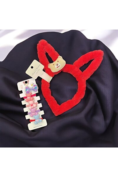 Store مجموعة تاج الدب القطيفة ومشبك الدب