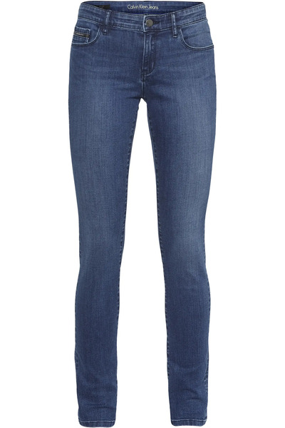 Calvin Klein Mid Rise Skinny Kadın Mavi Kot Pantolon