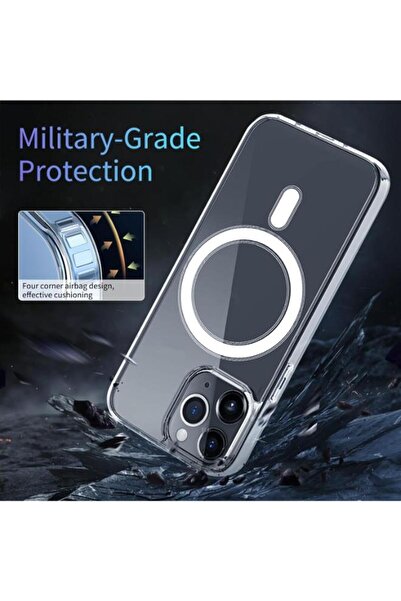 GREEN-Y Magnetic case for iPhone XS Max - Anti-scratch protective cover with MagSafe wireless charging support - Clear