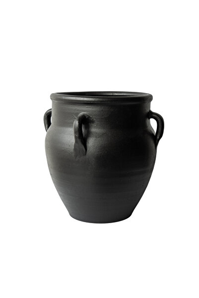 Vintage Art Company Via Siyah Mat Dört Kuplu Vazo - El İşi