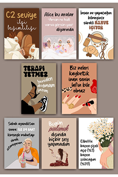 Pankart Evi 8 штук набору веселих мотиваційних карток - Декорація - Декорація