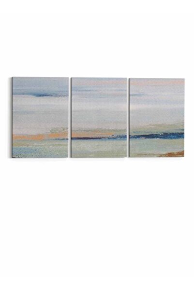 LOWHA Set of 3 Canvas Wall Art Stretched Over Wooden Frame with Abstract Design