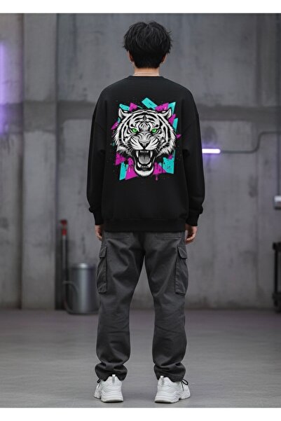 Infire clothing ملابس رياضية للجنسين قصة فضفاضة فابور تايجر مطبوع