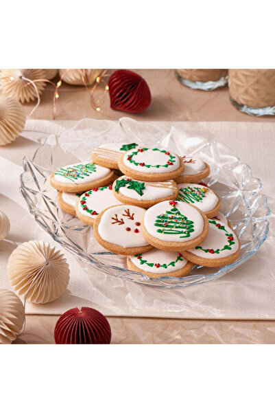 ESTRELLA Glass Platter 33 x 25 x 4.7 cm – Elegant Embossed Design