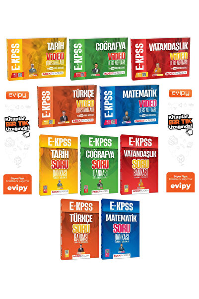 İndeks Akademi 2026 EKPSS Video Ders Notları + Soru Bankası 10 Kitap Set Ayra...
