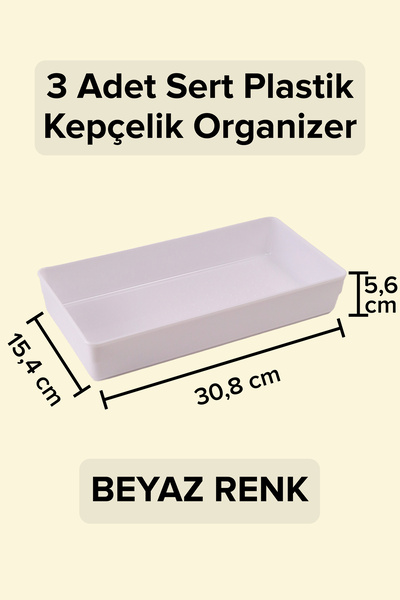 color house White New Color Scoop-Shaped Organizer Drawer Organizer Hard Plas...