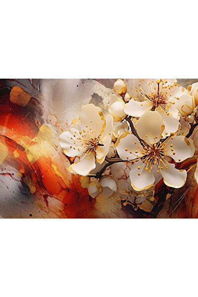 VIODESIGN Fototapet 3D, Pictura Relief Floare Portocaliu, autoadeziv, multicolor, 80x120 cm 3D97