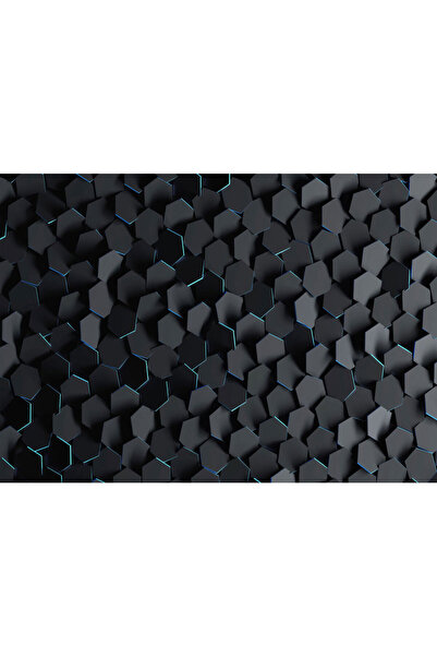 VIODESIGN Fototapet 3D, Hexagoane Negre, autoadeziv, multicolor, 120x200 cm 3D21