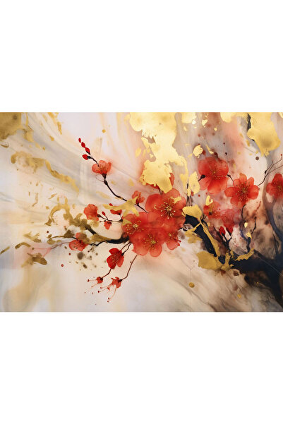 VIODESIGN Fototapet 3D, Pictura Relief Floare Rosu, autoadeziv, multicolor, 80x120 cm 3D99