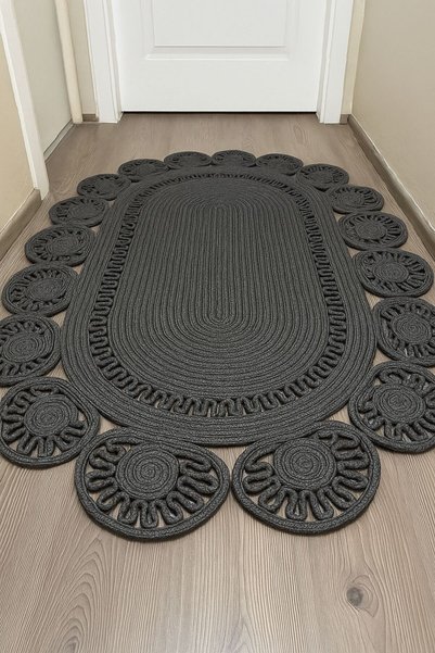 Öz-Tex Home Matrix Jüt Kilim, Paspas, Mutfak Halısı, Banyo Paspası, Kilim, Ha...