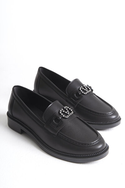LEVONYA Siyah Taşlı Loafer