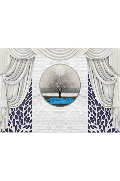 VIODESIGN Fototapet 3D, Dormitor Alb, autoadeziv, multicolor, 120x200 cm 3D81