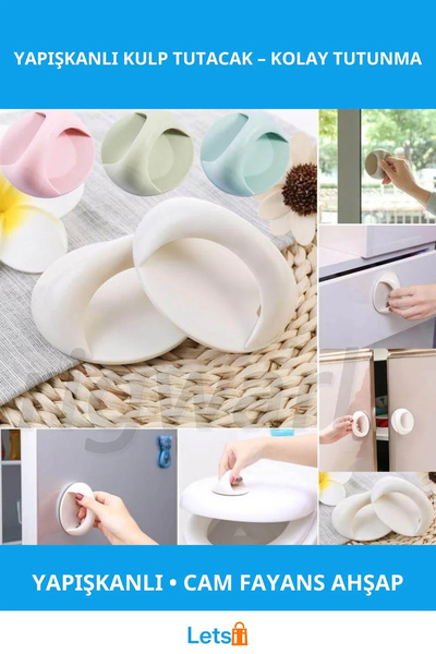 Letsii Multi-Purpose Self-Adhesive Handle Grip White 6.5 cm