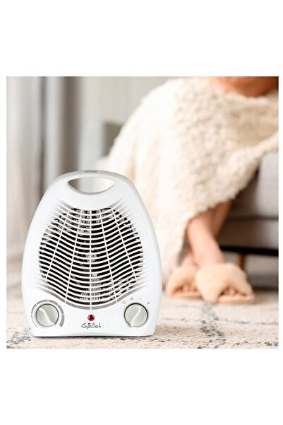 GALLET H 500 fan heater, 2 power levels 1000 W/2000 W, thermostat, white