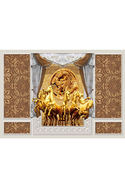 VIODESIGN Fototapet 3D, Dormitor Cai Dragon, autoadeziv, multicolor, 80x120 cm 3D88