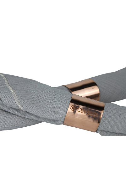 Cuvesta Handmade Modern 2-Piece Copper Napkin Rings for Elegant Presentations