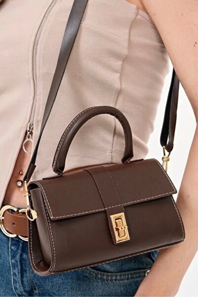 EZZY BLİSS Nora Paula Model Kadın Acı Kahve Küçük El Kol Omuz ve Askılı Çanta