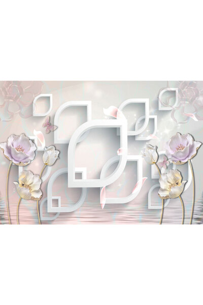 VIODESIGN Fototapet 3D, Flori Albe, autoadeziv, multicolor, 120x200 cm 3D18