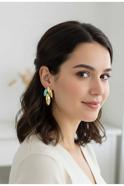 SONES Steel Earrings with Turquoise Stones