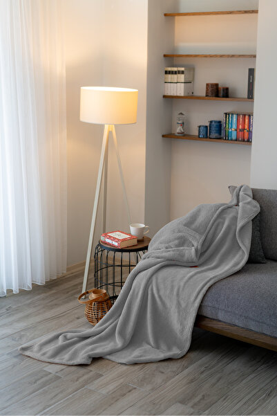 Duru-Home بطانية تلفزيون ويلسوفت 120×170 – ناعمة جدًا ورقيقة – رمادي فاتح