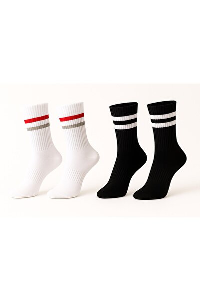 Plus Scorpion Men's Black and White Socks Set of 2 – Cotton Sports and Everyday Use –