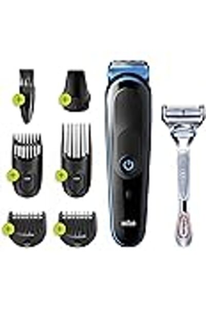 Braun MGK3242 7-in-1 Multi Grooming Kit for Face and Body, Black/Blue