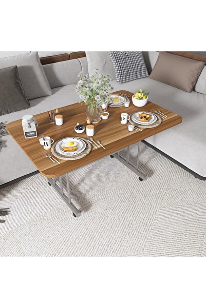Öz Pazarcım Modern Ceviz Orta Sehpa | Çok Amaçlı Salon ve Oturma Odası Masası...