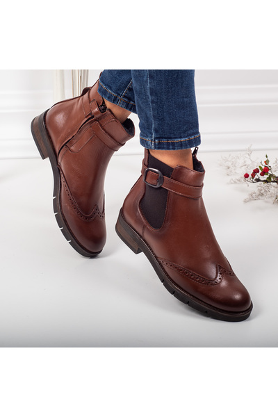 Condur by Paula Ghete dama piele naturala 063 Maro cu fermoar