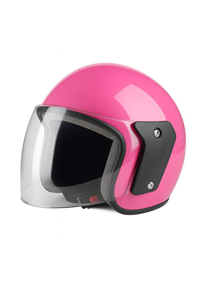 FIXATO Cască unisex pentru motocicletă/scuter, cu vizieră, mărime universală ...