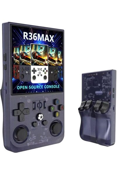 Genel Markalar R36 Max Retro Modern Oyun Konsolu Akos Işletim Sistemli 21.000 Oyunlu 4 Inç Çanta Hediyeli