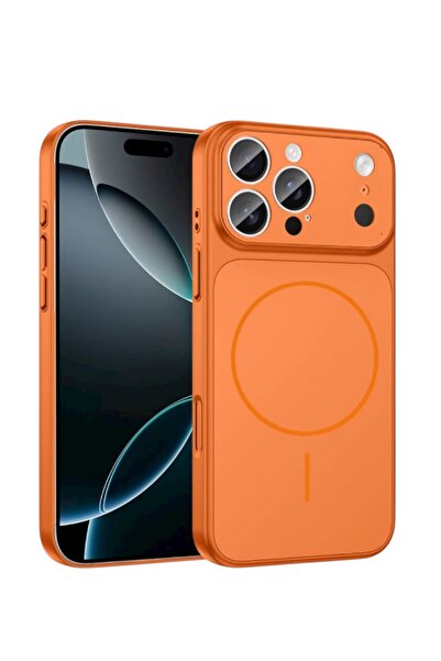 KILIF HOUSE iPhone 17 Compatible Hard Ag Glass Pc Magsafe Supported Case with Lens Protector