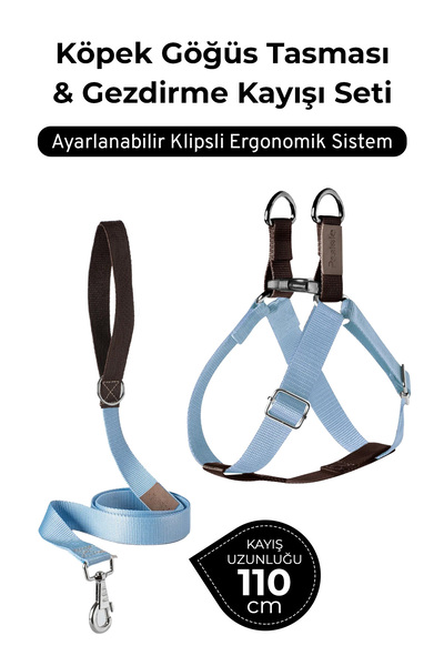 pasiole طقم طوق للكلاب قابل للتعديل وحزام للمشي |   صناعة يدوية، متينة، سهلة ...