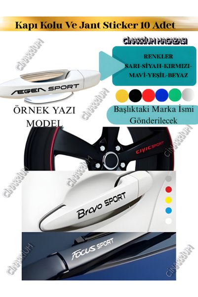 pınaxar Accessory Auto Door Handle/Wheel Rim Sticker Compatible for Hyundai Elantra 10 Pieces 10*1.5 Cm