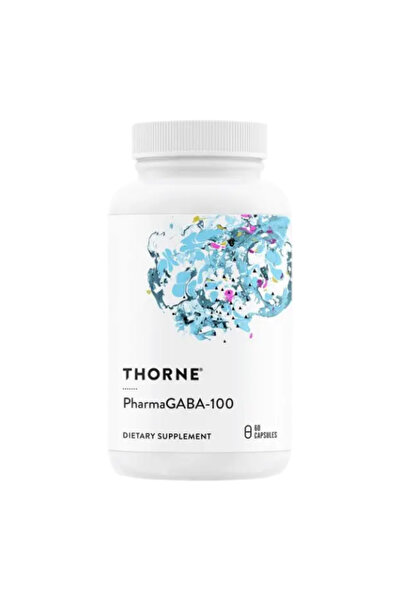 Thorne Thorne Pharma GABA-100 dietary supplement contains 100 ingredients in 60 capsules.