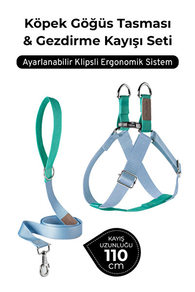 pasiole طقم طوق للكلاب قابل للتعديل وحزام للمشي |   صناعة يدوية، متينة، سهلة ...