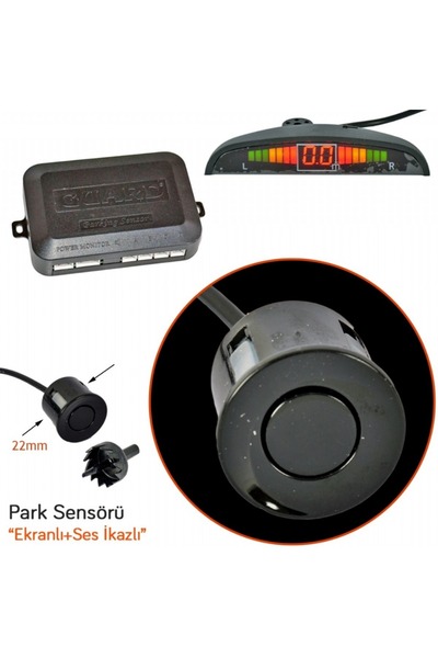 EŞDEĞER PARK SENSöRü LED EKRANLI 22MM SİYAH
