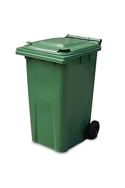Genel Markalar Plastik Çöp Konteyneri 240 Litre Konteyner - A+ Isıya Karşı Dayanıklı Malzeme - Yeşil