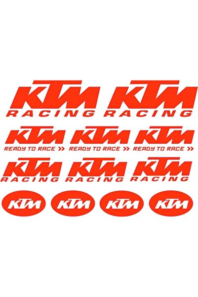 Oracal 651 Σετ 12 αυτοκόλλητων Moto, KTM Racing, πορτοκαλί