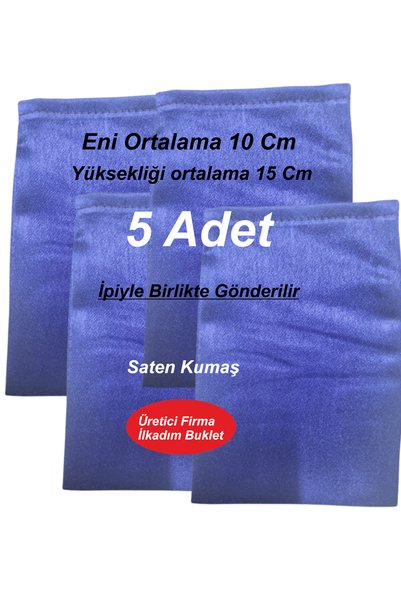 ilkadimbuklet 5 Pieces of Purple Lavender-Colored Satin 10*15 cm Lavender, Used as Gifts, Soap, Money Pouch, Sent with a String.