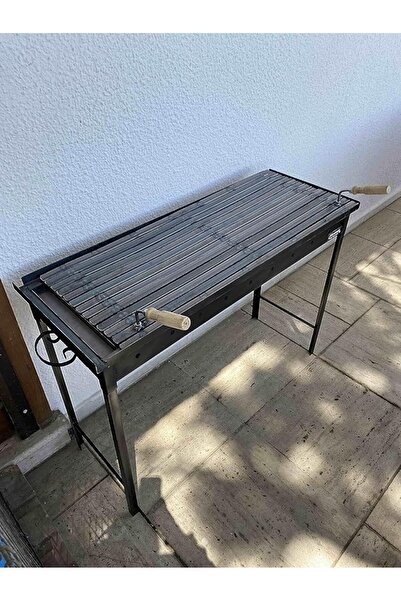Genel Markalar cm Oluklu lama Izgaralı Demir Mangal barbekü 75 cm geçmeli aya...