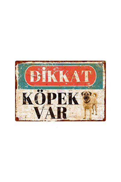 Hayg Equipment Vintage Pas Görünümlü Sivas Kangal – Dikkat Köpek Var Metal Ta...