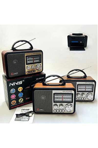 Tinytek NS-8897BT Retro Tarzı Bluetooth Hoparlör | USB/SD Girişli, FM/AM/SW R...