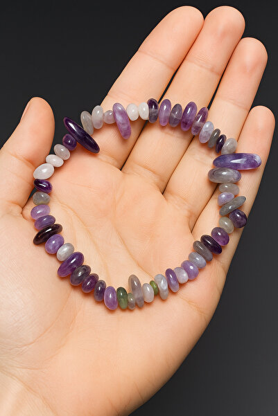 nss sky rock سوار من حجر الجمشت الطبيعي المكسور - موازن للطاقة والهدوء الروحي...