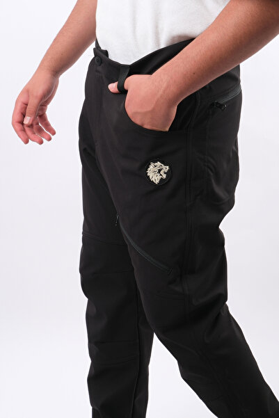 The Wols Thewols Siyah Yerli Softshell Polarlı Su&hava Geçirmez Kargo Pantolo...