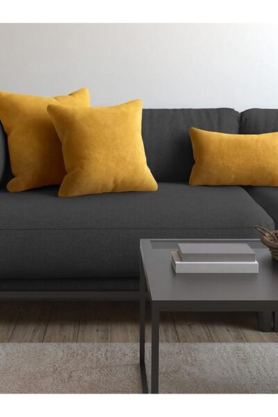 Genel Markalar Home Soft Series Bal Peteği Sarısı Kırlent, Yastık Kılıfı