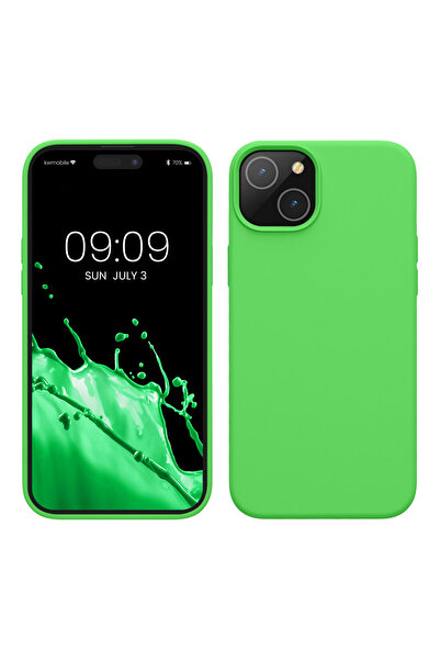 KWmobile Carcasă pentru Apple iPhone 15 Plus, Verde, Silicon, KWM000020CB010C