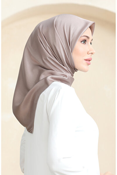 sefamerve Plain Crystal Scarf 70252-14 Mink